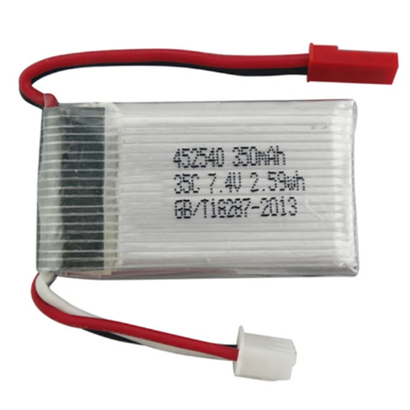 7 4 В 350 мАч 35C Lipo батарея для Mjx X401H X402 Jxd 515 Вт в Rc Мини Fpv Дрон Квадрокоптер