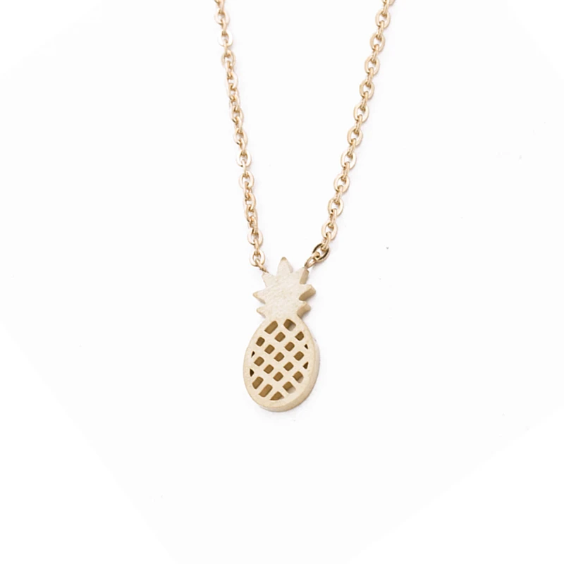 Великолепная сказка Мода цвет серебристый Золотой ананас кулон Цепочки и