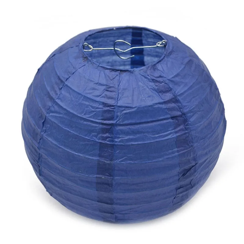 PL16 navy blue 1 шт. 10/15/20/25/30 см Подвесной бумажный шар Круглый Китайский Стиль ткани Бумага Фонари шарик-лампион для дома Свадебная вечеринка украшения - Цвет: PL16 navy blue