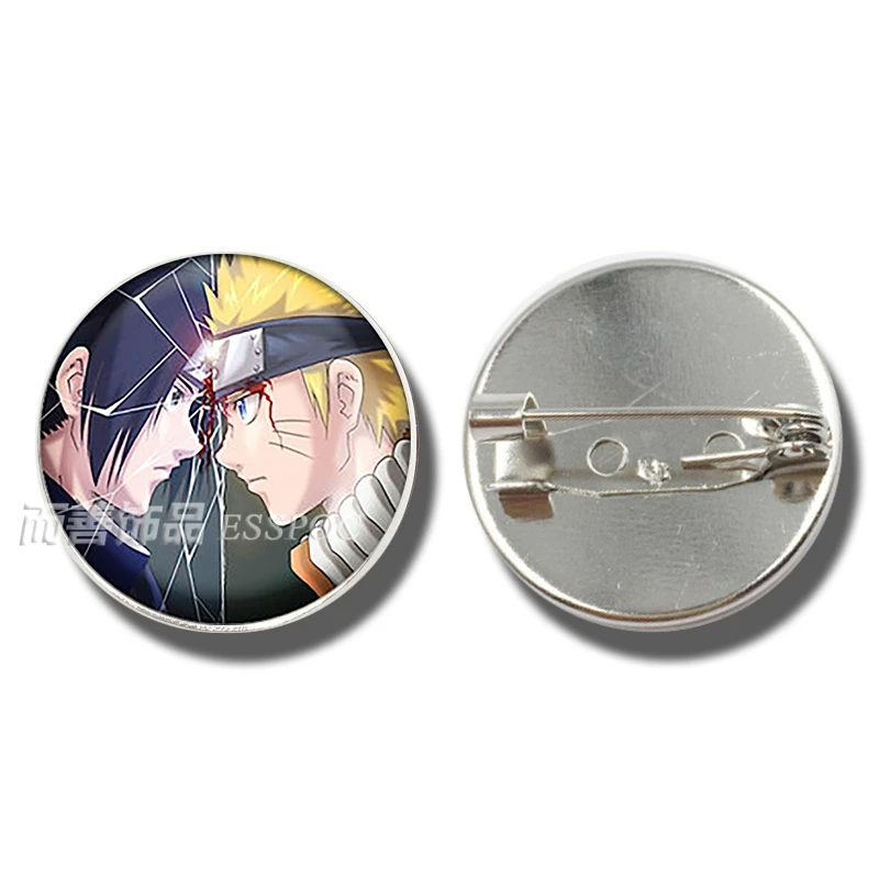 Аниме Sharingan Uzumaki Naruto Саске значок брошка мультфильм стеклянная брошь из кабошона Косплей модные аксессуары подарки