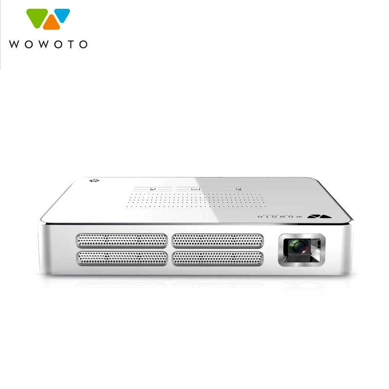 WOWOTO Домашний Мини pico проектор 854*480 разрешение Wi Fi Bluetooth LED Портативный HD для