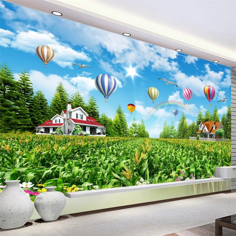 Красивый идиллический пейзаж wellyu вернитесь к естественному ландшафту гостиной