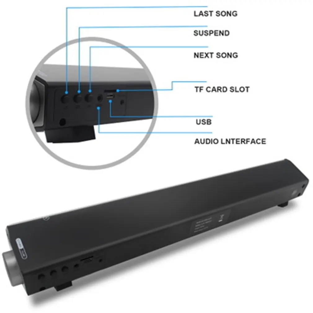 USB Chargeable Bluetooth Soundbar Subwoofer Stereo Speaker for Computer Desktop Laptop PC High Sound Performance | Электроника