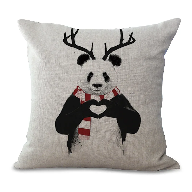Панда Рисование набросков на каждый день для подушек из хлопка и льна