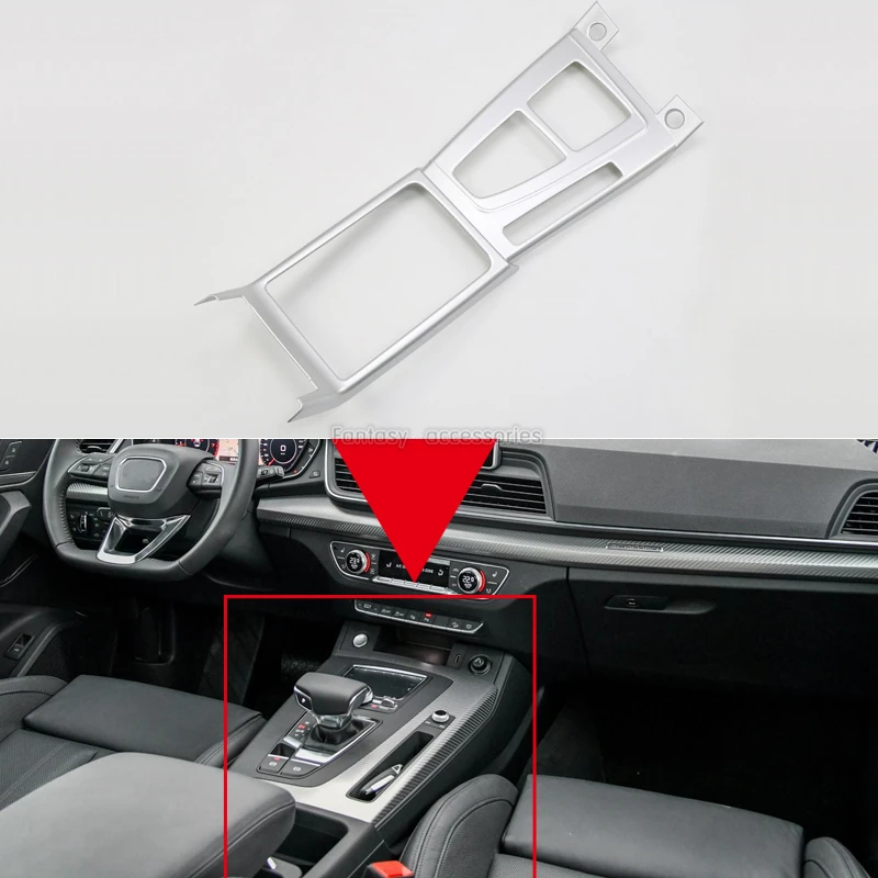 

For Audi Q5 2018 Inner Gear Shift Box Panel Cover Trim Carbon Fiber Style 1pcs Car Styling car accessories (For Left Hand Drive)