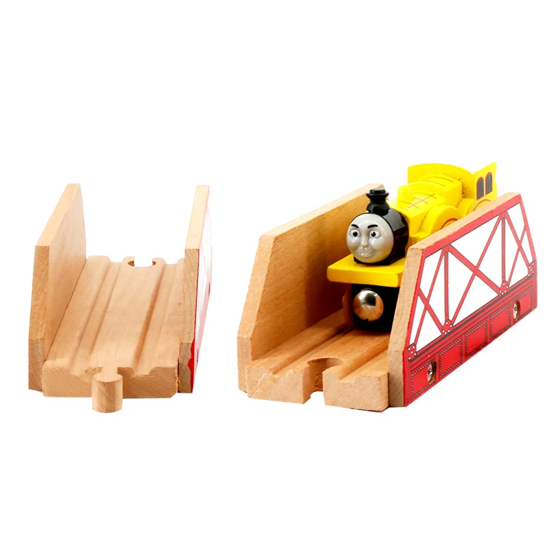 Деревянный мостик деревянный рельс для поездов в сборе аксессуары сборки