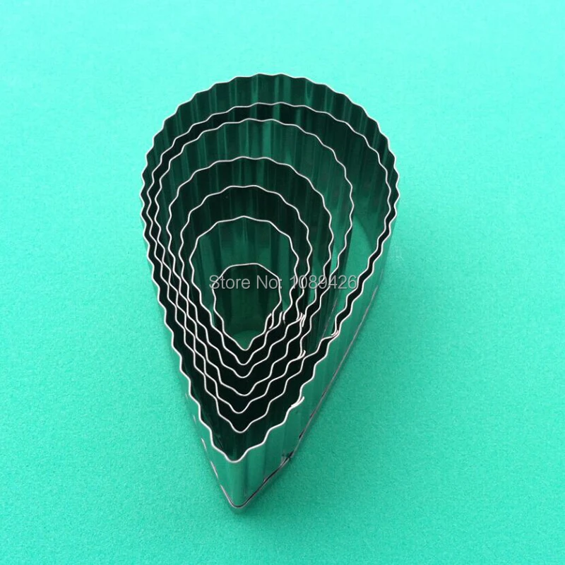 7 шт./компл. набор резцов с розами и листьями из нержавеющей стали инструменты для