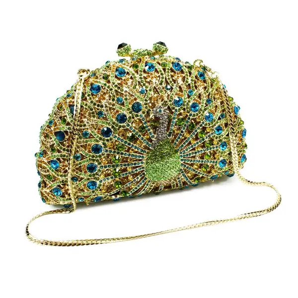 Зеленый Свадебный декор в форме животного Женская вечеривечерние виде павлина