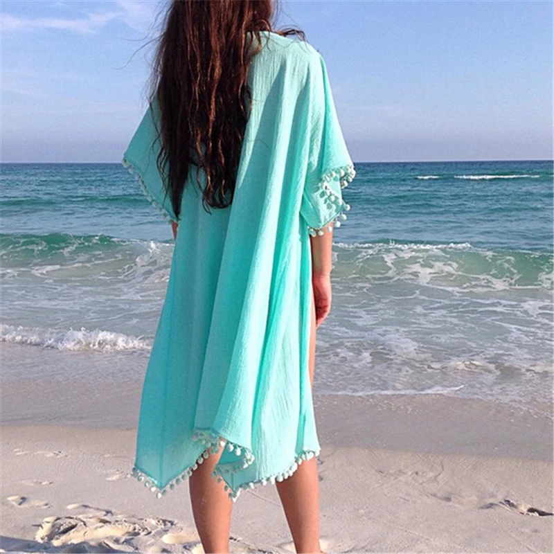 Летнее пляжное платье с кисточками купальный костюм пляжный купальник свободный