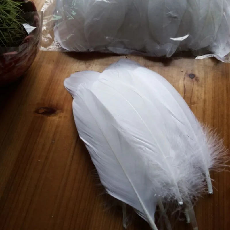 Оптовая продажа Идеальный 20 шт высокое качество натуральный белый перья фазана