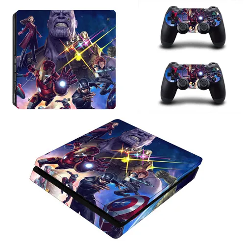 KYSP4S0912 Мстители Endgame Человек-паук PS4 тонкая кожа Наклейка виниловая для playstation 4 консоли и контроллеров PS4 тонкая кожа Наклейка - Цвет: KYSP4S0912