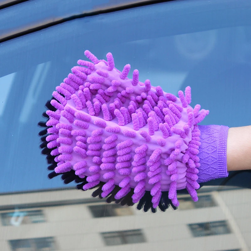 Автомобильные Вощеные губки односторонние шенилл чистящие перчатки для