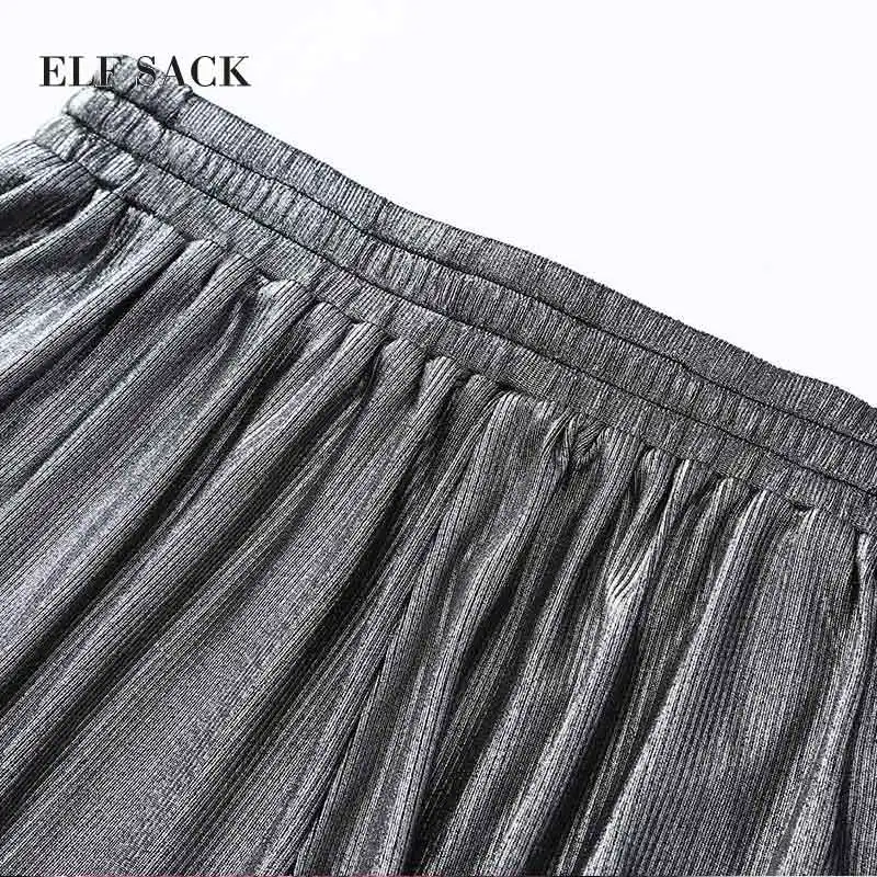 Женские шорты ELFSACK свободные с высокой талией и поясом|Женские шорты| |