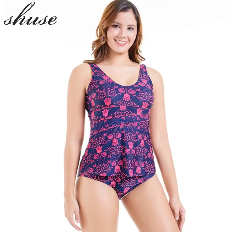 10XL плюс размер цельный купальник женский пуш ап боди большой принт однотонный