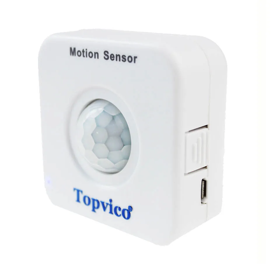 Topvico WIFI Motion Sensor Mini PIR Movement Sensor Motion Detector Sensor Alarm Wireless Home House Security System