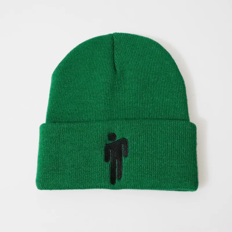 Billie Eilish Beanie 11 цветов вязаное, тёплое, зимнее, однотонное, хип-хоп трикотажный свитер шляпа капот костюм капитана аксессуар подарки