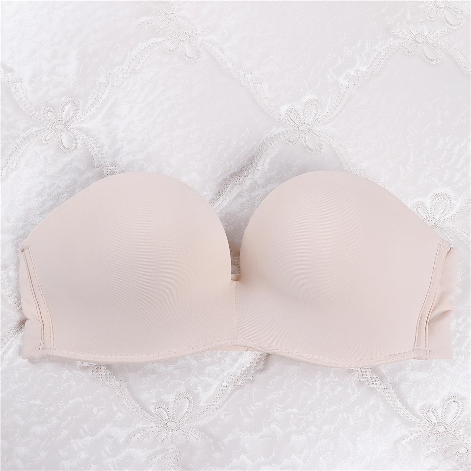Бесшовный бюстгальтер свадебное белье размера плюс чашка ABC без бретелек