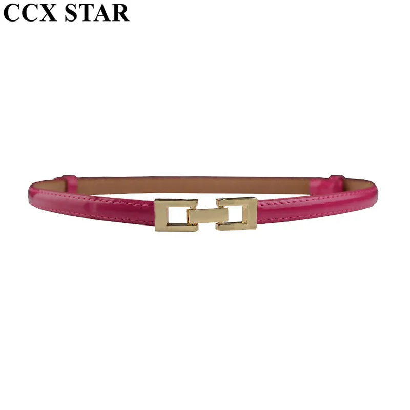 CCX STAR Для женщин тонкий Ремни металлической пряжкой кожаный Женский поясом