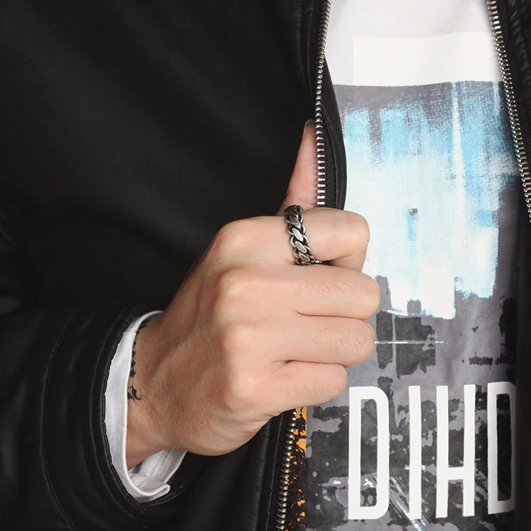 Мужские кольца от BEIER регулируемые винтажные в стиле панк для вечеринок Прямая