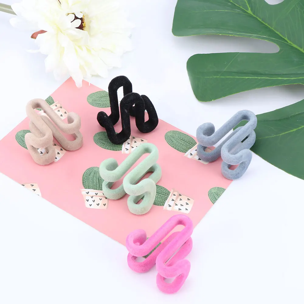 3 шт. переносные крючки Многофункциональная Вешалка из флока с двойным крючком