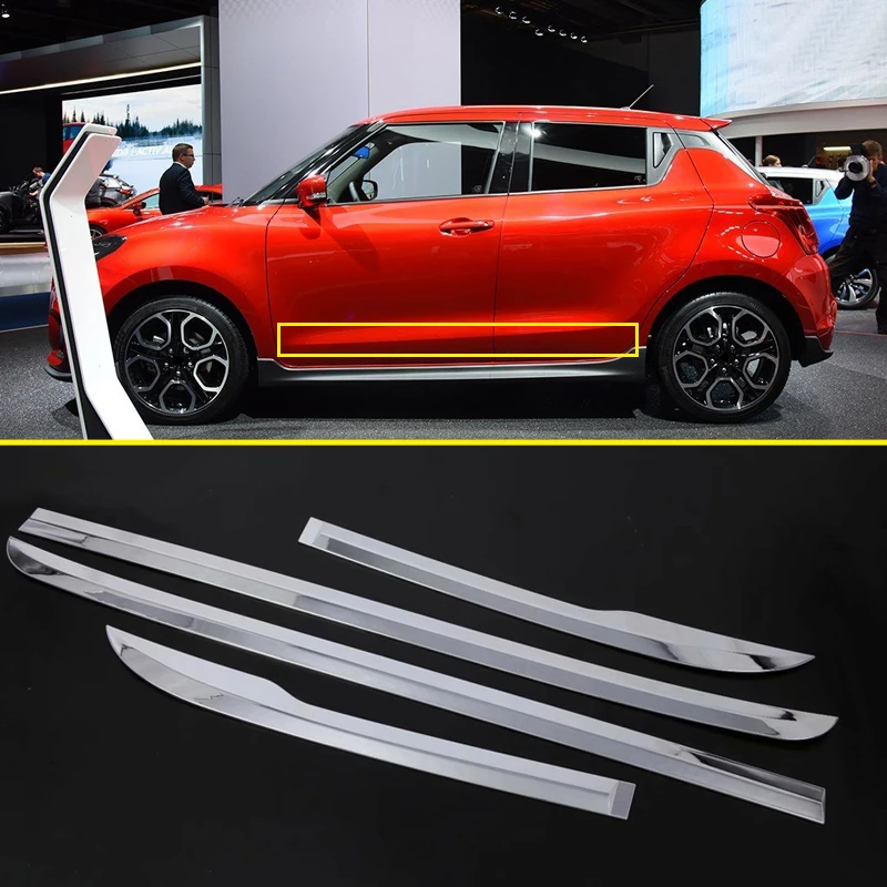 Для Suzuki Swift хэтчбек 5 дверей 2018 2019 ABS хромированные боковые двери автомобиля Elantra