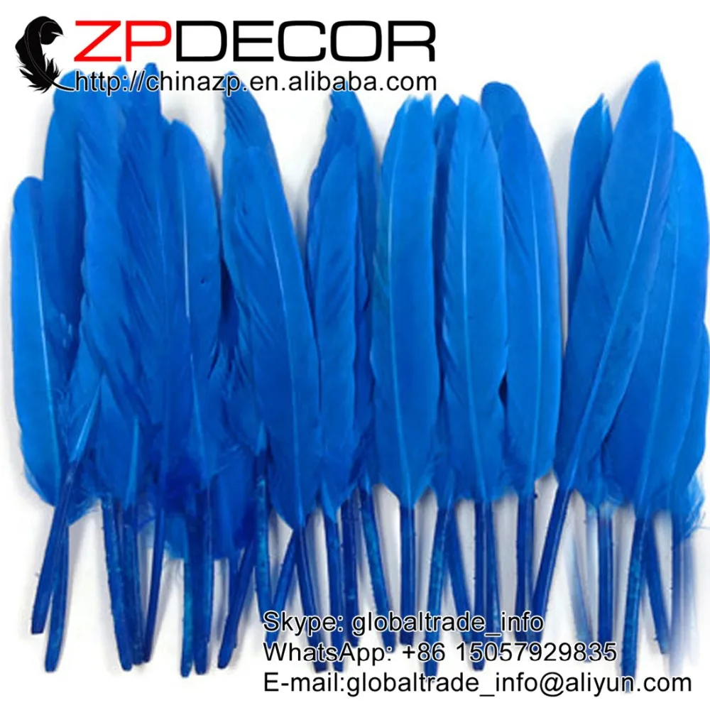 Zpdecoration перо 100 шт 10 15 см (4 6 дюймов) ручной выбор гладкая Бирюзовая утка кочеты