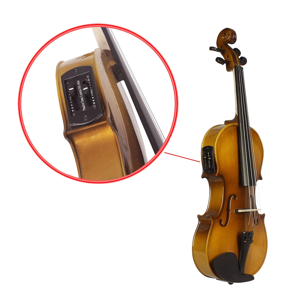 4/4 полный Размеры акустическая EQ Электрический Скрипка комплект твердой