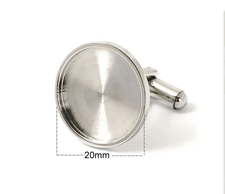 Пустая оправа из нержавеющей стали запонки кабошон основа для 16/18/20 мм мужские