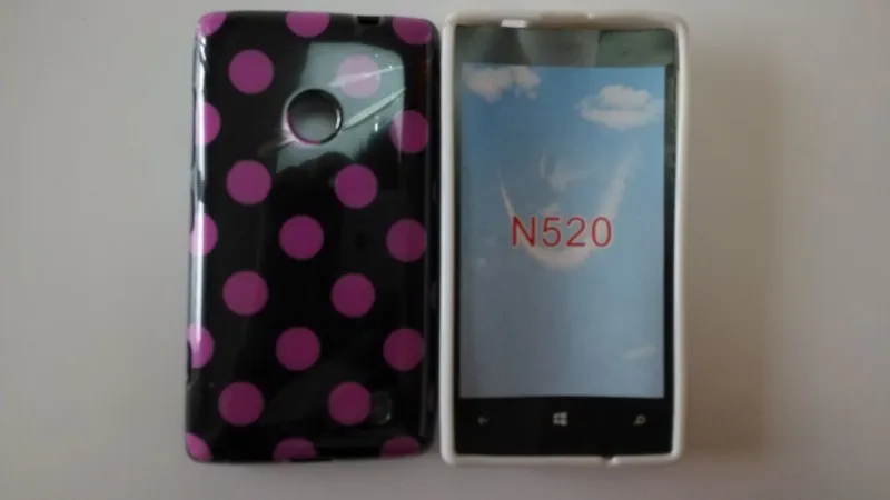 Мягкий чехол в горошек из ТПУ для Nokia Lumia 520 OEEKOI бесплатная доставка | Мобильные
