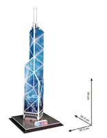 bank of china tower in hong 3d stereo music cube puzzle chinese architecture assemble paper model characteristics movie tv