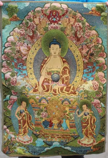 

Chinese collection the Thangka embroidery buddha diagram
