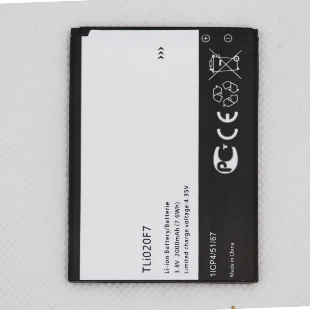 2 шт. 2000 мА/ч TLI020F7 мобильный Батарея для Alcatel PIXI 4 5045D Pop 5042D C7 7040 7040D 7041 7041D J720 J720T J726T