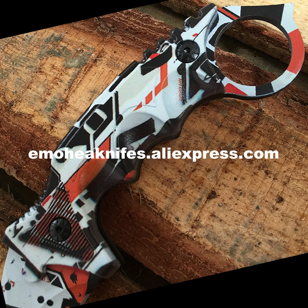 Asiimov CSGO Karambit коготь нож Sharp Counter Strike игры имитировать ножи кемпинг борьба Охота