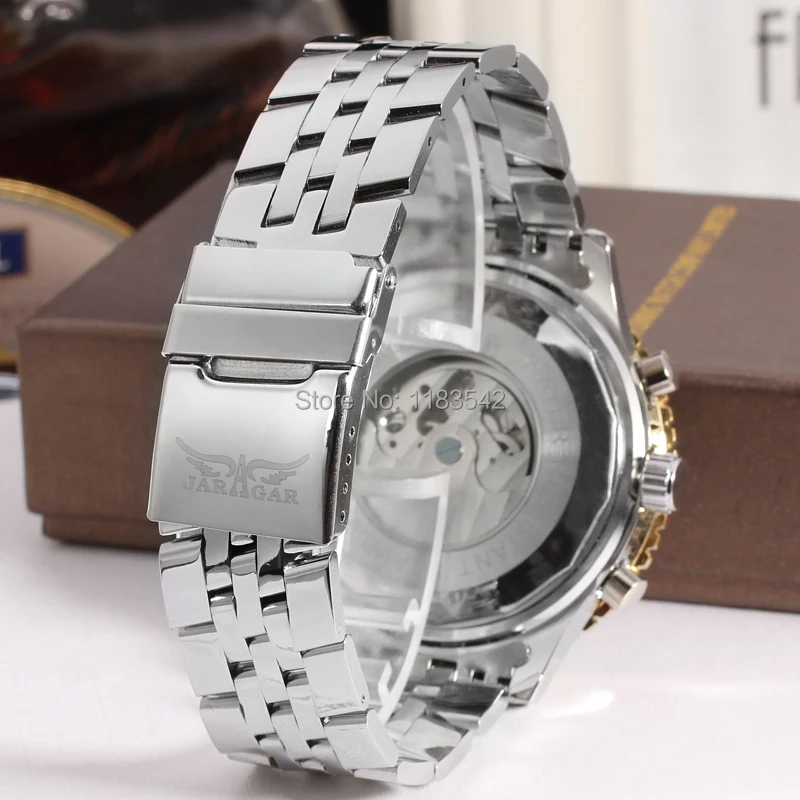 JARGAR JAG034M4T1 автоматические Модные наручные часы серебряные с ремешком из