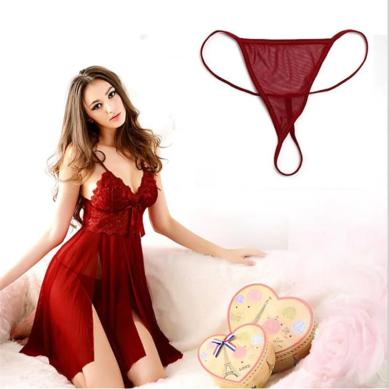 Lace Embroidery Red Baby Doll Sexy Lingerie Women Hot Solid V-Neck Erotic Slit Sleepwear Nightwear For | Женская одежда