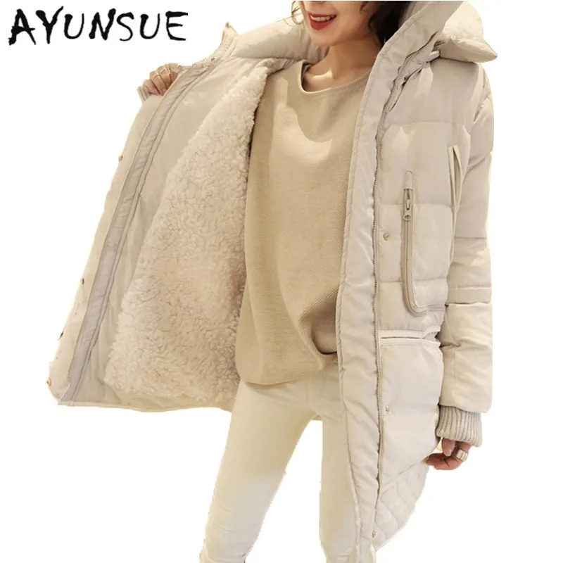 2017 зимнее пальто женское классический дизайн парка хлопок искусственная овечья