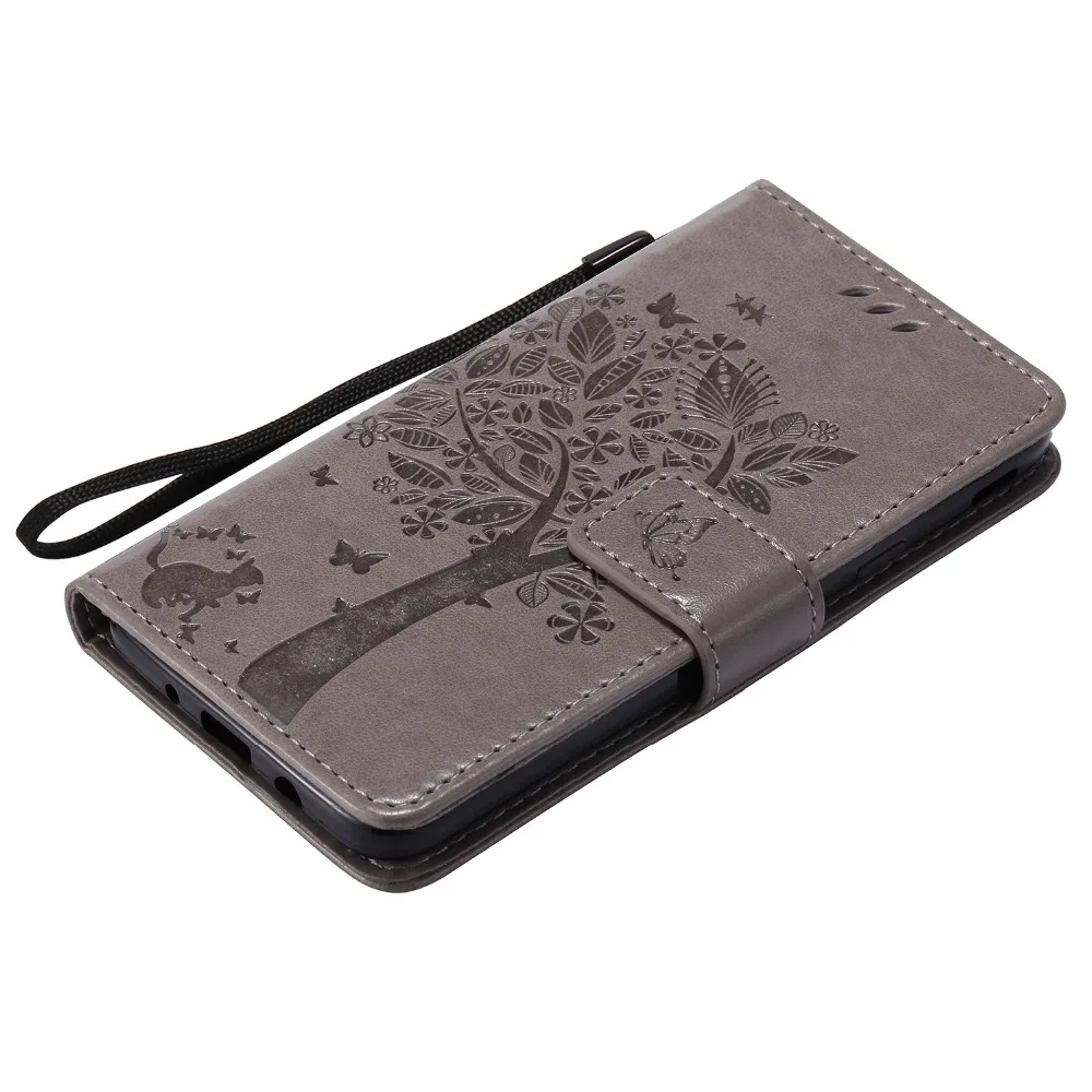 Роскошный кожаный чехол для мобильного телефона с изображением кошачьего дерева