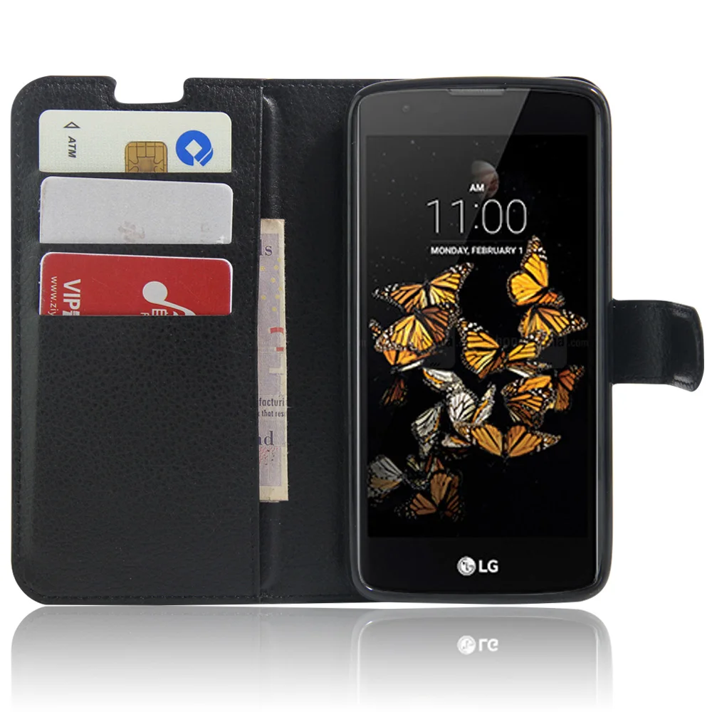 Для LG K8 Cyboris чехол для Lte K350 K350E K350N 5 0 &quotЧехол Флип личи кобура PU кожа с держателем