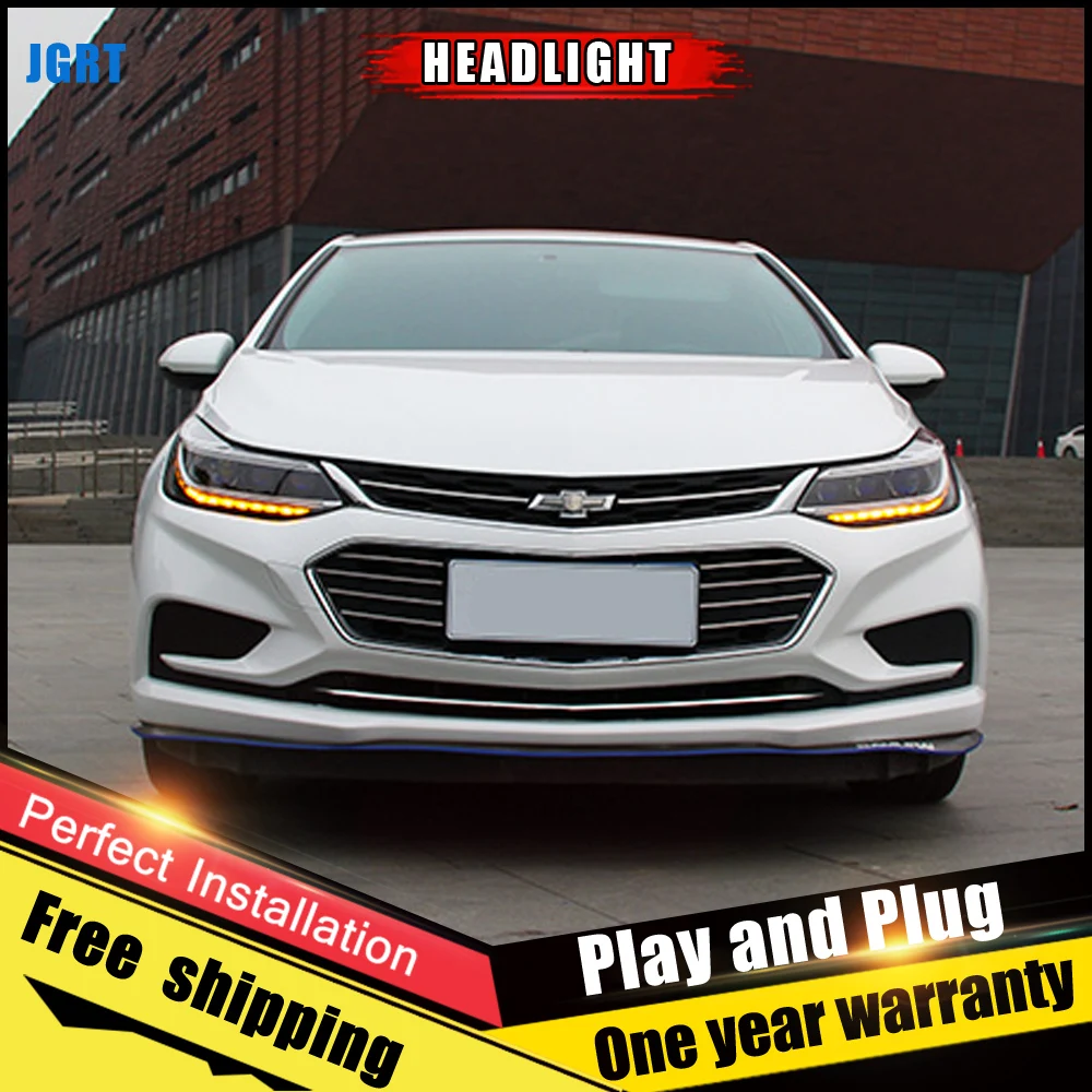 2 шт. автомобиль Стиль светодиодный фары для Chevrolet Cruze 2018 автобусная головная