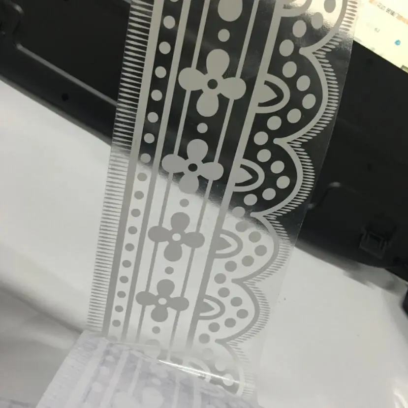 

White Lace Floral Wallpaper Borders Bathroom Mirror Decor Waist Line Stickers Diy Window Showcase Adhesive Mural Sticker Ez078
