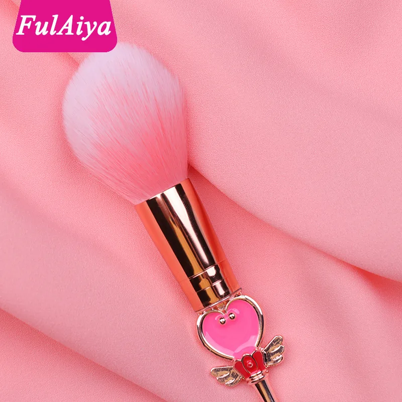 8 шт. Cardcaptor Sakura Кисть для макияжа вставка принцессы необходимые металлические ручки тени для век Кисть Профессиональные косметические инструменты
