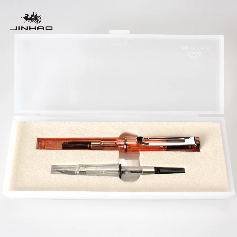 touminghong Jinhao 599a Подарочная авторучка, роскошная ручка Iraurita для каллиграфии Dolma Kalem Pluma Fuente Caneta Tinteiro 0,38 мм и 0,5 мм, чернильная ручка - Цвет: touminghong