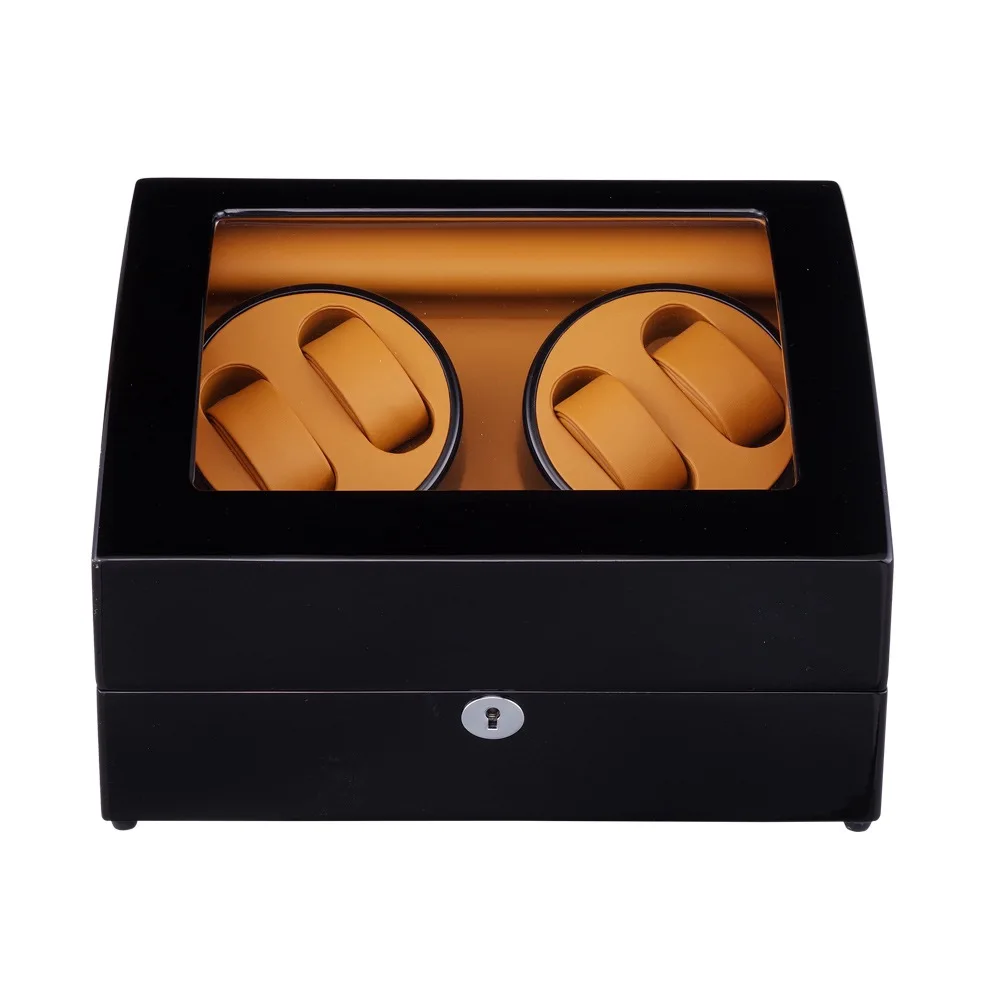 

Watch Winder ,LTCJ Wooden Automatic Rotation 4+6 Storage Case Display Box (Outside is black Inside is brown)The new style 2019