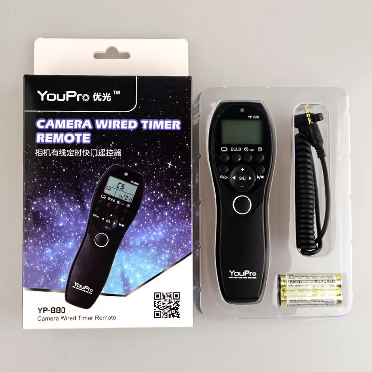 Free YouPro YP-880/S2 wired camera shutter Timer Remote Switch remote control for Sony A58 NEX-3NL A7/A7R A3000 | Электроника