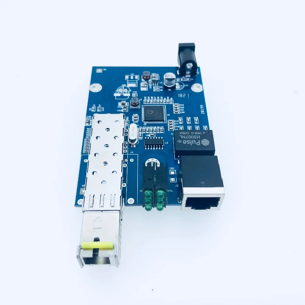 SFP оптоволоконный конвертер RJ45 гигабитный GPON/OLT медиа 1000 Мбит/с волоконно