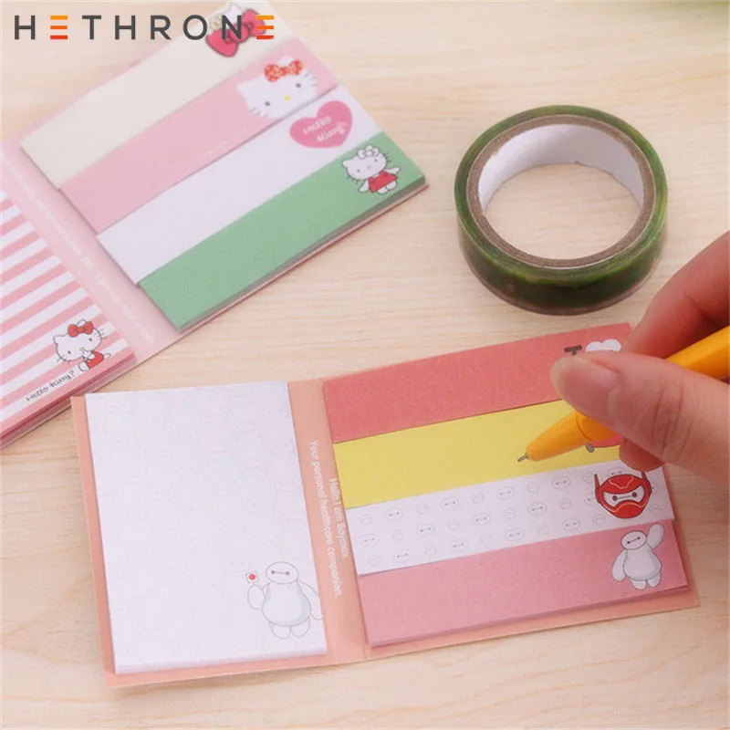 Hethrone Totoro Doraemon клейкая бумага для заметок, Канцтовары, самоклеющиеся наклейки для скрапбукинга Papeleria, блокнот для заметок, милый Papeleri