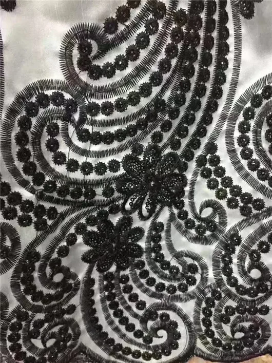 Fashion Red African george Lace fabric 2017 High Quality satin lace with sequins for women dress 5yards | Дом и сад
