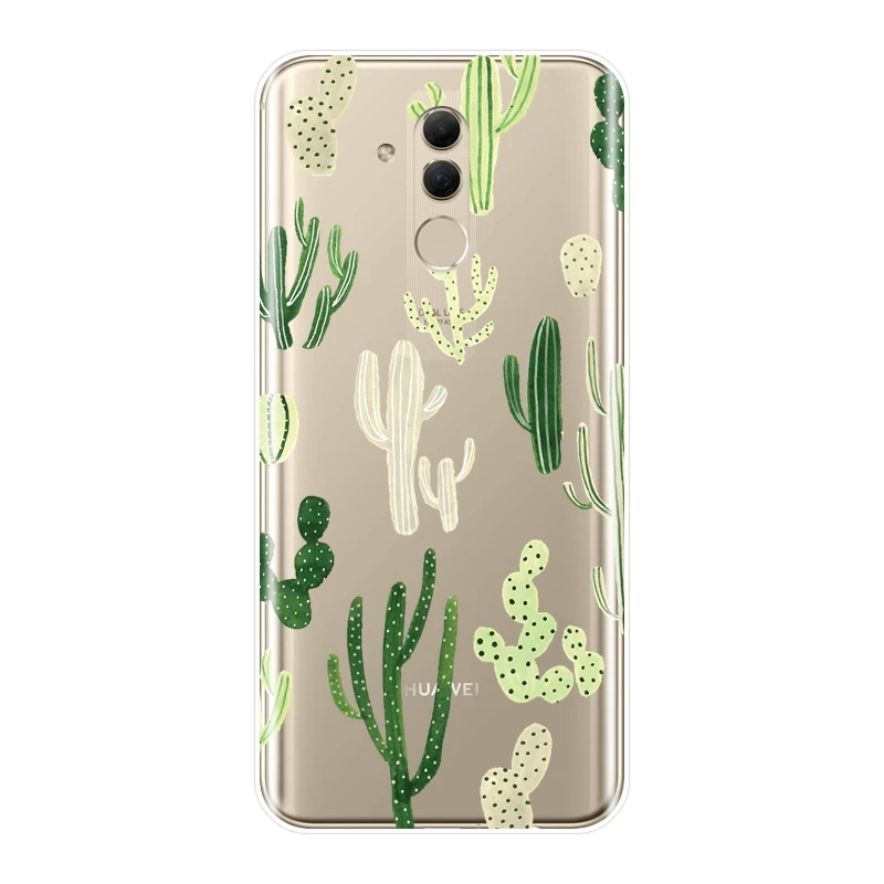 Чехол накладка для Huawei Mate 7 8 9 10 20 Lite мягкий силиконовый чехол С КАКТУСОМ цветами