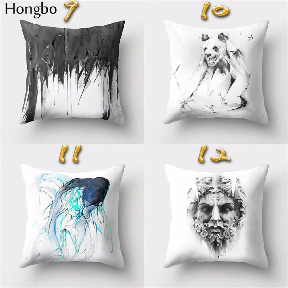 Hongbo 1 шт. олень Акула медведь Осьминог Череп Печать Подушка Чехол Наволочка