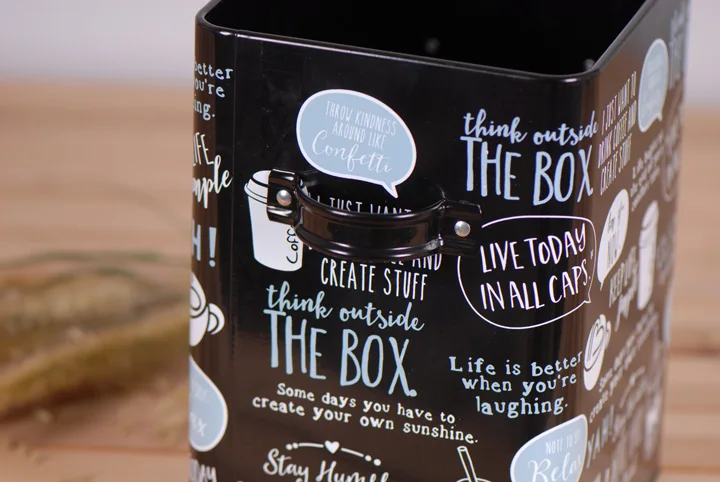 1 шт. ящик для хранения еды с полной печатью железные закуски хранение покрытые металлом красивая домашняя